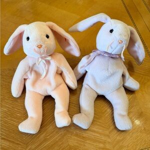 TY Beanie Babies Hoppity & Floppity Bunnies